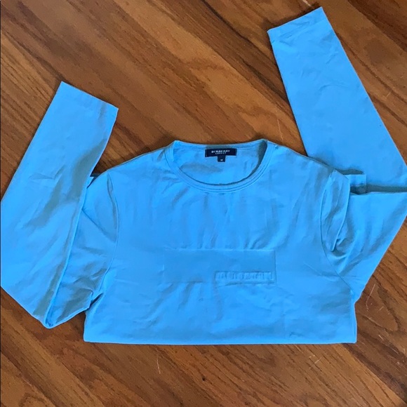 Burberry Tops - burberry blue long sleeve tee
